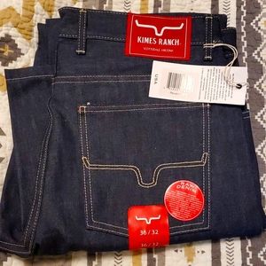 Kimes Ranch Raw James men's jeans 36×32 NWT
